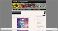 Desktop Screenshot of helpwiththetoughquestions.com
